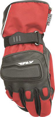 Fly street xplore red/black waterproof insulated textile motorcycle riding glove