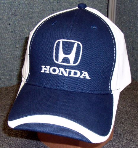 Honda baseball cap hat brand new two tone blue &amp; white