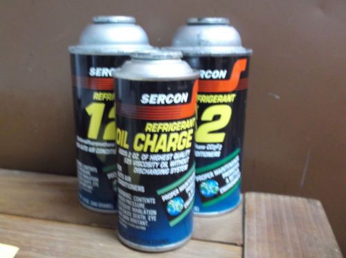 Sercon refrigerant r12 2 -12 oz cans + oil charge can