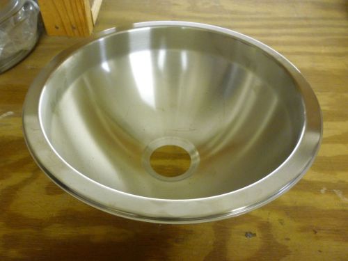 Polished stainless steel boat sink  (11.5&#034; dia x 5&#034; deep)