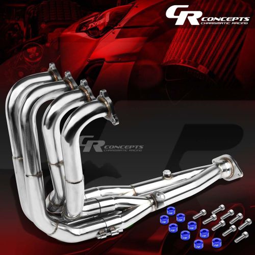 J2 for 94-01 dc2 b18c exhaust manifold tri-y header+blue washer cup bolts