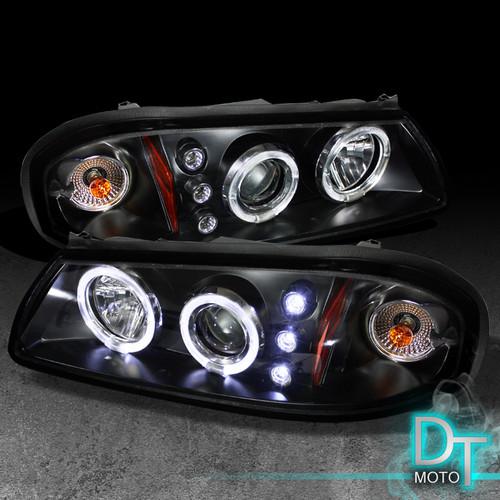 00-05 chevy impala halo projector led black headlights lights lamps left+right