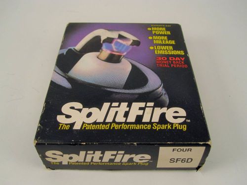 Vintage splitfire spark plugs sf6d set of 4 nos in box splitfire new old stock