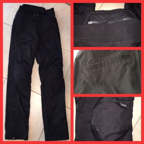 Bnwot triumph track nylon motorcycle pants w/armour black size xs new $225+!!