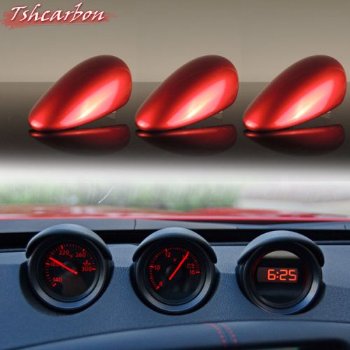 Painted red metal for nissan 370z 2d coupe front gauge cover pod trim 2016