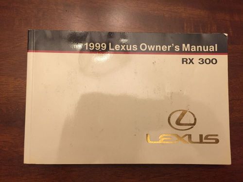 1999 lexus rx300 owners manual fast free shipping