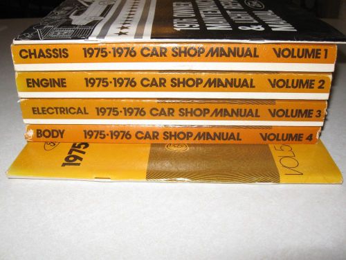 Ford lincoln mercury 1975 - 1976 car shop manual complete set vol. 1 - 5