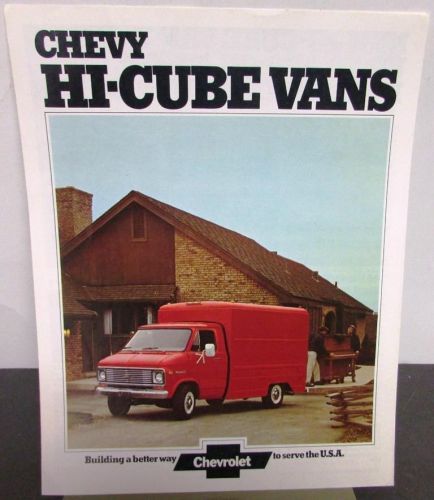 Original 1974 chevrolet truck dealer sales brochure chevy hi-cube van