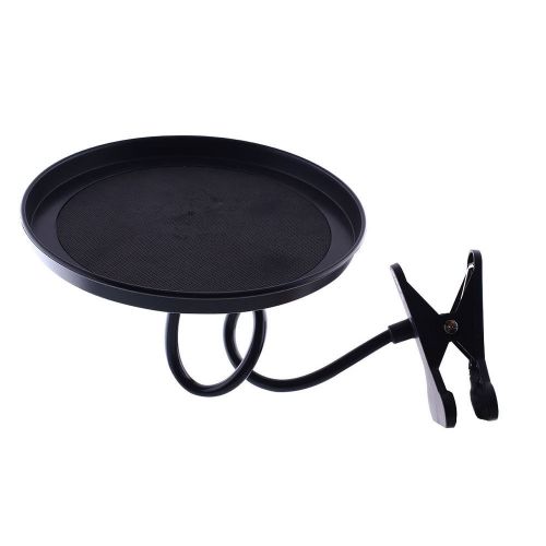 Car swivel clip holder travel drink coffee cup table tray black stable