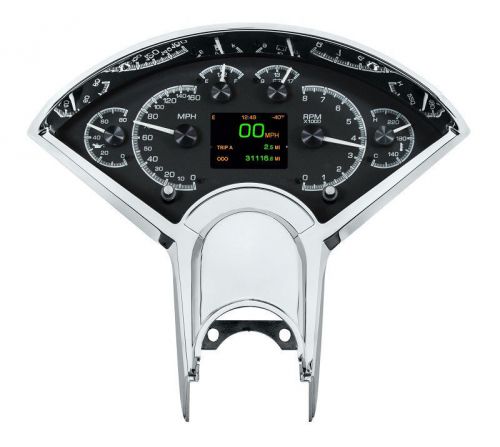 Dakota digital 55-56 chevy car hdx series gauge instrument black alloy hdx-55c-k