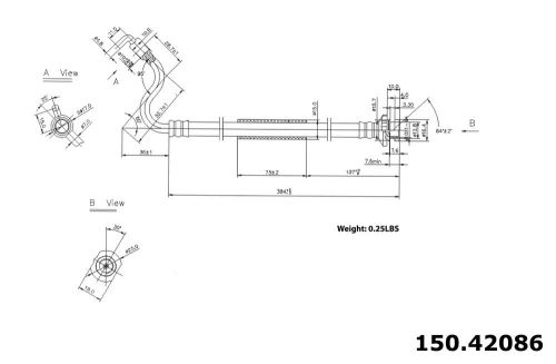 Centric parts 150.42086 front brake hose