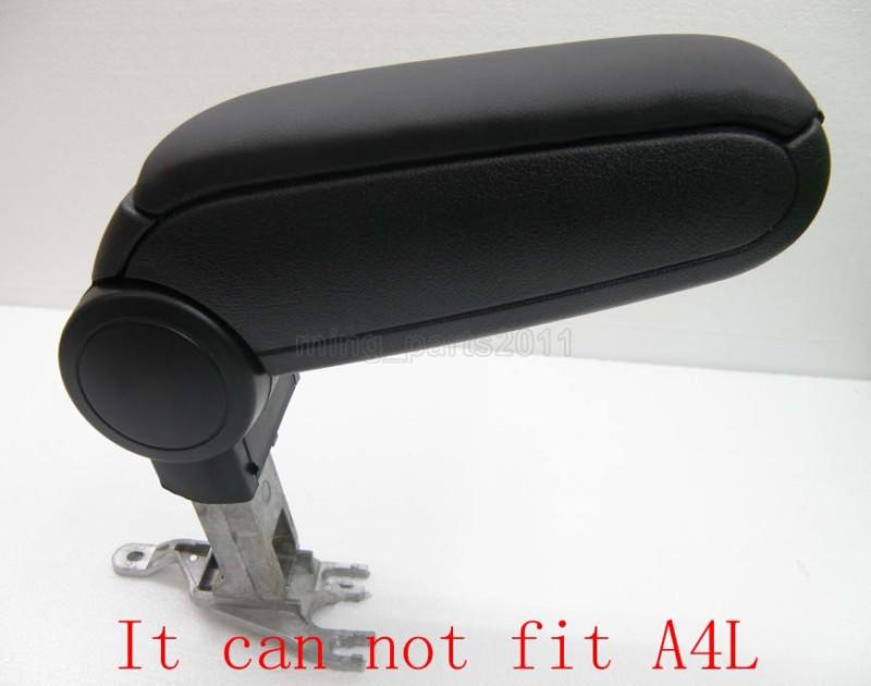 For audi a4 s4 2002-2006 black leather console armrest