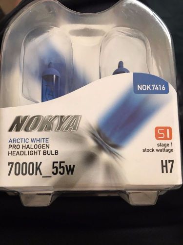 Nokya arctic white pro halogen headlight bulbs h7 55w 7000k stage 1 nok7416 new