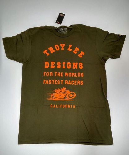 Troy lee designs mens large army green fastest tee 0622-5246