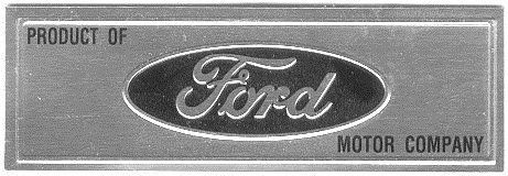 New door sill scuff plate emblem 1962 1963 1964 ford fairlane &amp; 1963-65 falcon