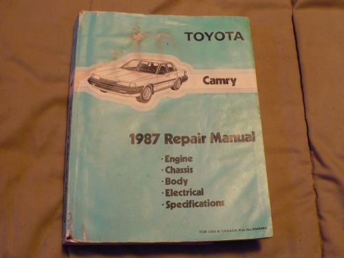 Oem toyota repair manual for 1987 camry publication number rm044u