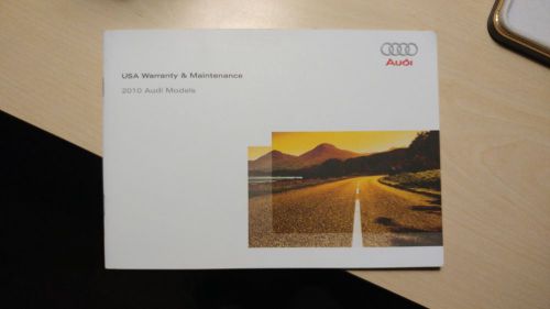 Audi 2010 a5 owners warranty &amp; service interval manual, good 4 other audi models