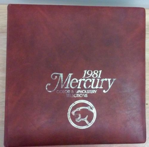 Authentic 1981 mercury automobile color and upholstery dealer sample catalog