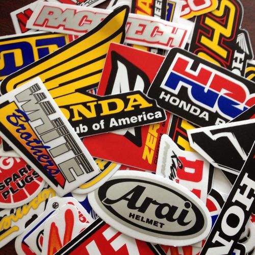 Lot of 25 racing stickers  motogp helmet toolbox ama arai motorcycle honda stunt
