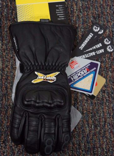 Men&#039;s ski-doo x-team black leather gloves sz m