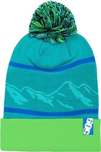 509 peak pom beanie snowmobile  teal / green hat cap  new with tags -great gift!