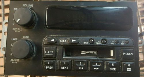 98 99 00 01 buick century radio equipment am-mono-fm-stereo-cassette