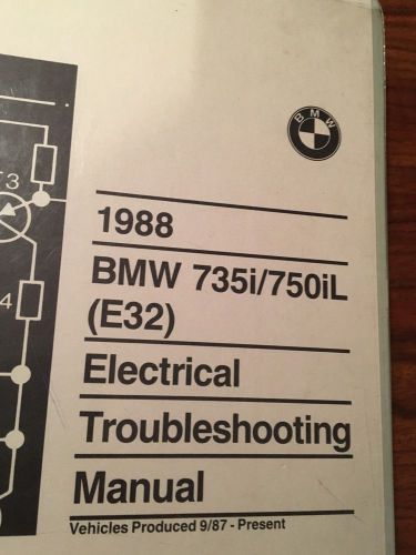 1988 bmw 735i/750il (e32) electrical troubleshooting manual