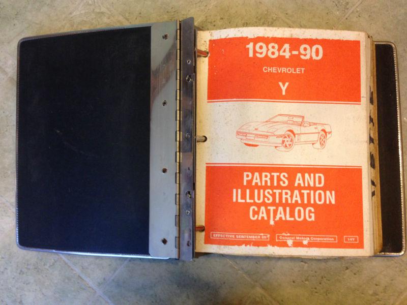 Corvette parts and illustration manual 14y original gm 1984-1990 w/ binder