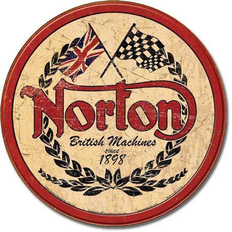 Norton - british machines since 1898. free shipping vintage style metal sign