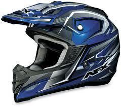 New afx fx-19 offroad motorcycle helmet, blue multi, xs