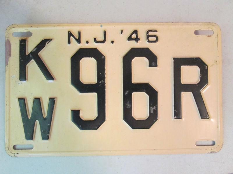 1946 new jersey license plate