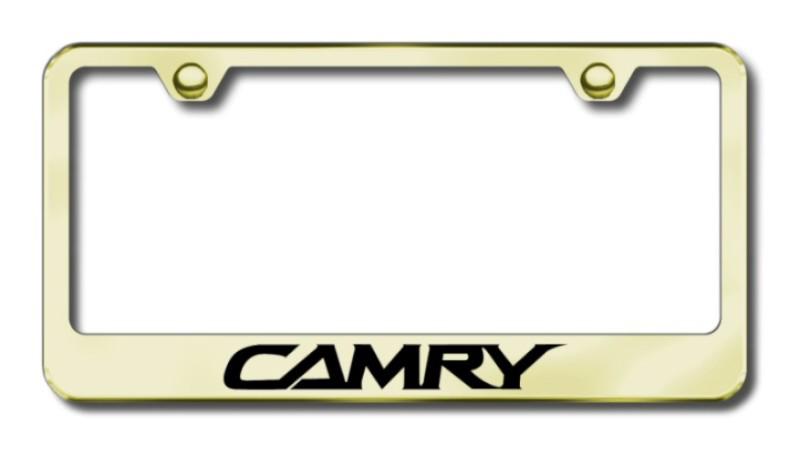 Toyota camry  engraved gold license plate frame -metal made in usa genuine