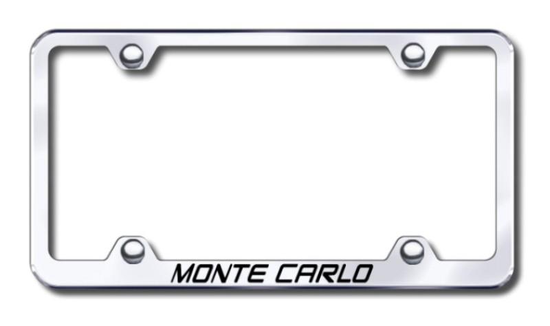 Gm monte carlo wide body  engraved chrome license plate frame made in usa genui
