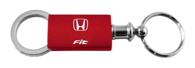 Honda fit red anondized aluminum valet keychain / key fob engraved in usa genui