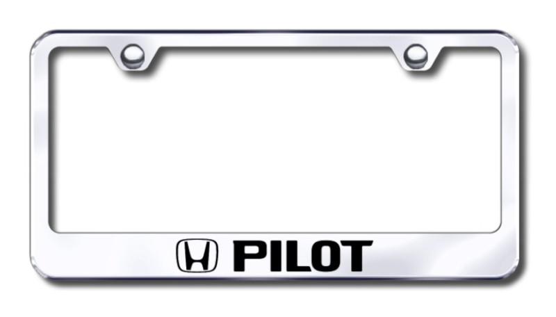 Honda pilot  engraved chrome license plate frame made in usa genuine