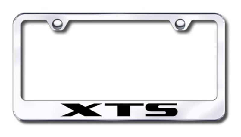 Cadillac xts laser etched chrome license plate frame-metal made in usa genuine