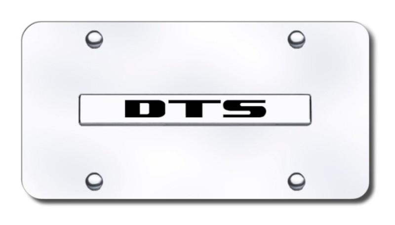 Cadillac dts name chrome on chrome license plate made in usa genuine