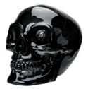 New light black crystal clear solid resin skull shift shifter knob display nice