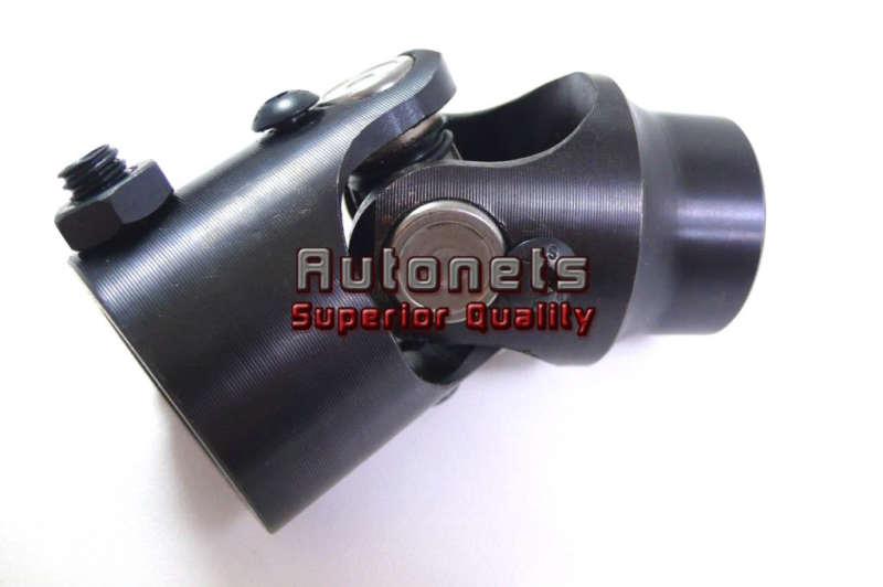 Black universal single style steering u-joint 3/4" x 1"dd chevy hot rat rod