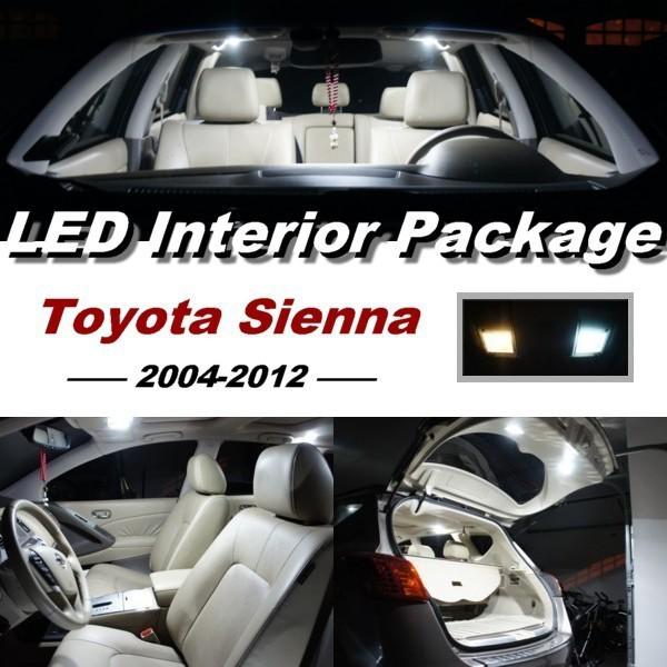 13 x xenon white led lights interior package kit for 2004 - 2012 toyota sienna
