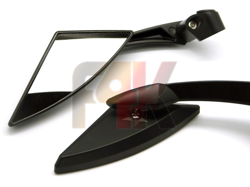 Black spear racing rearview mirrors for cbr ninja gsxr fz r1 r6 hayabusa zx zr