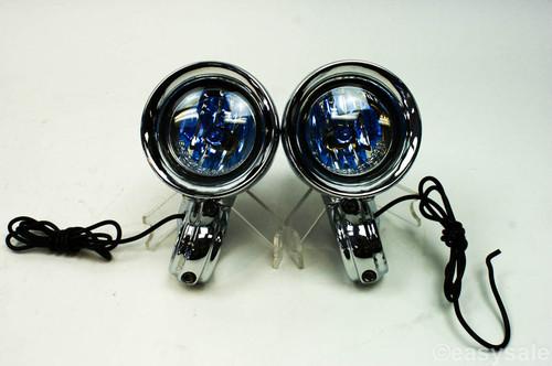 Pair of kuryakyn engine guard 3" mounted chrome driving lights 5019 motorcycle