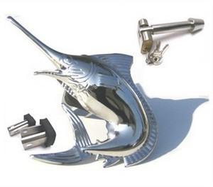 Bully stainless steel marlin swordfish fish trailer hitch cover receiver w lock