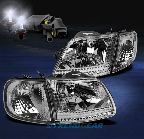 97-03 ford f-150/97-02 expedition crystal head light+corner signal+8k hid chrome