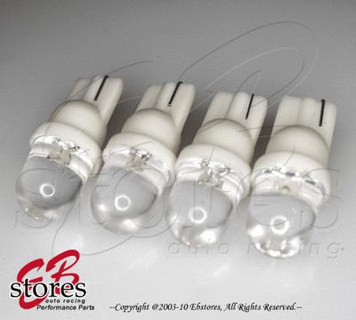4 x t10 wedge white led side light bulb 2825 158 168