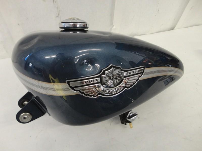 2003 harley davidson xl883 xl1200 gas fuel tank w/ chrome gas cap & petcock 3163