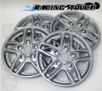#515 replacement 14" inches metallic silver hubcaps 4pcs set hub cap wheel cover