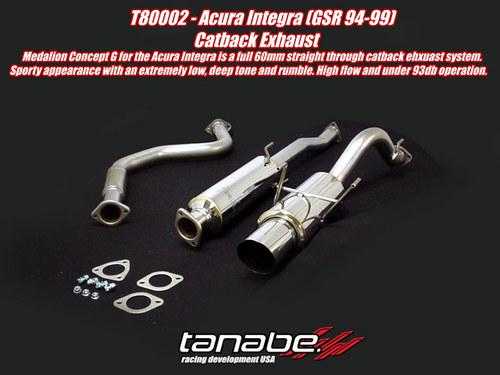 Tanabe concept g catback exhaust for 94-99 integra gsr dc2 t80002