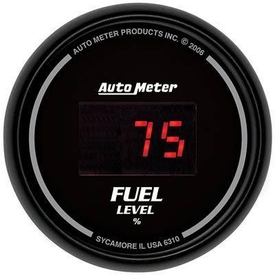 Autometer sport-comp digital series gauge fuel level 2 1/16" dia 6310