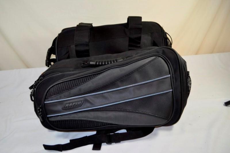 Pair of rapid transit motorcycle saddle bags (velcro together)
